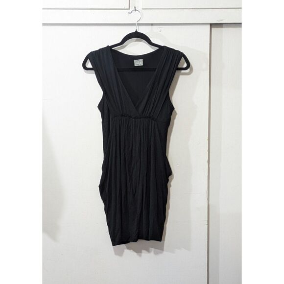 Day Trip Dresses & Skirts - Day Trip Double Layer Ruched Little Black Dress XS